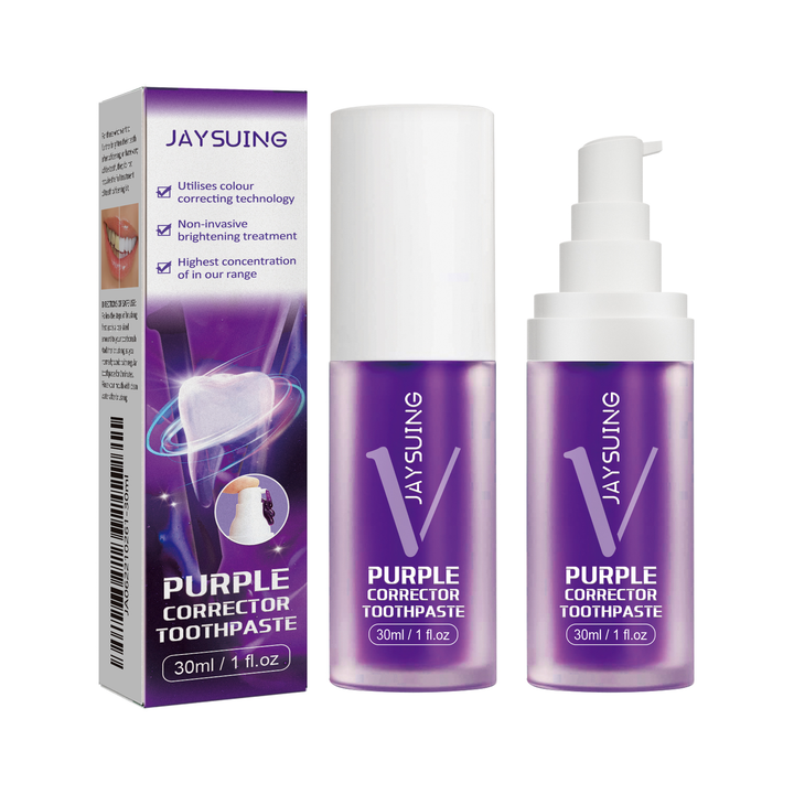 Purple Color-Correcting Toothpaste for Brighter Smiles