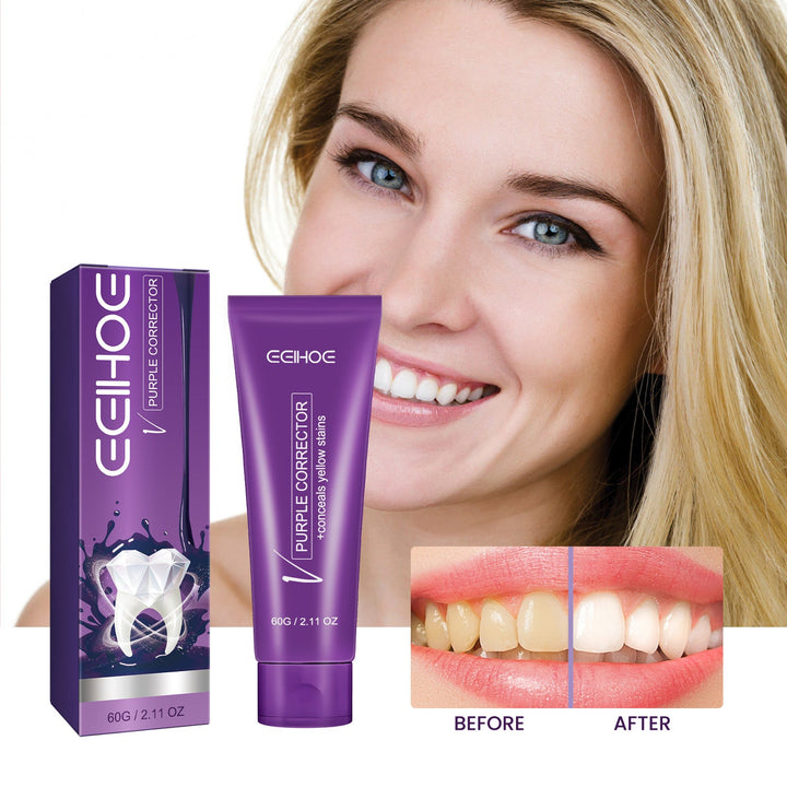 Purple Corrector Toothpaste for a Brighter Smile