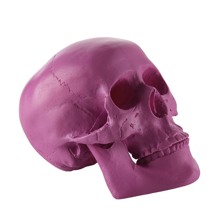 Purple Anatomical Skull Ornament for Gothic Decor