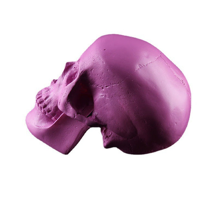 Purple Anatomical Skull Ornament for Gothic Decor
