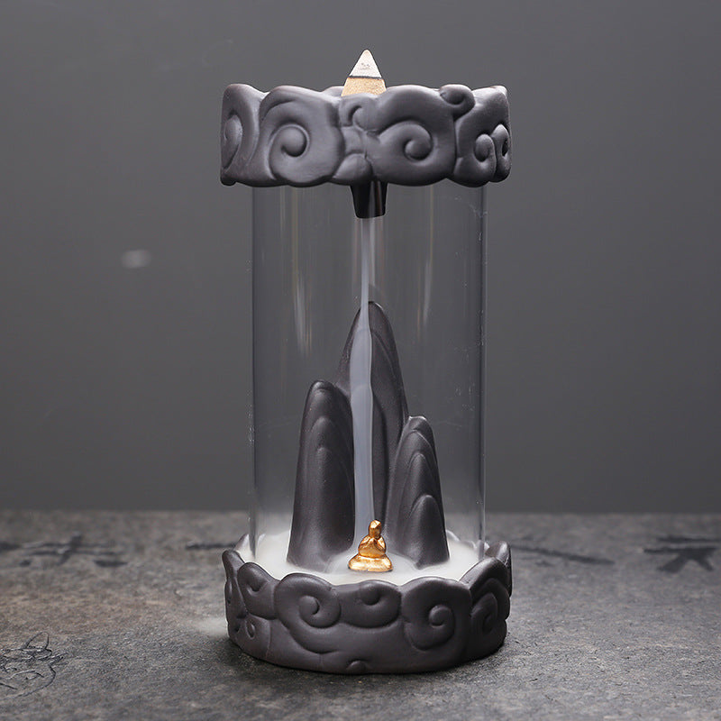 Backflow Incense Burner for Mountain Mist Ambience