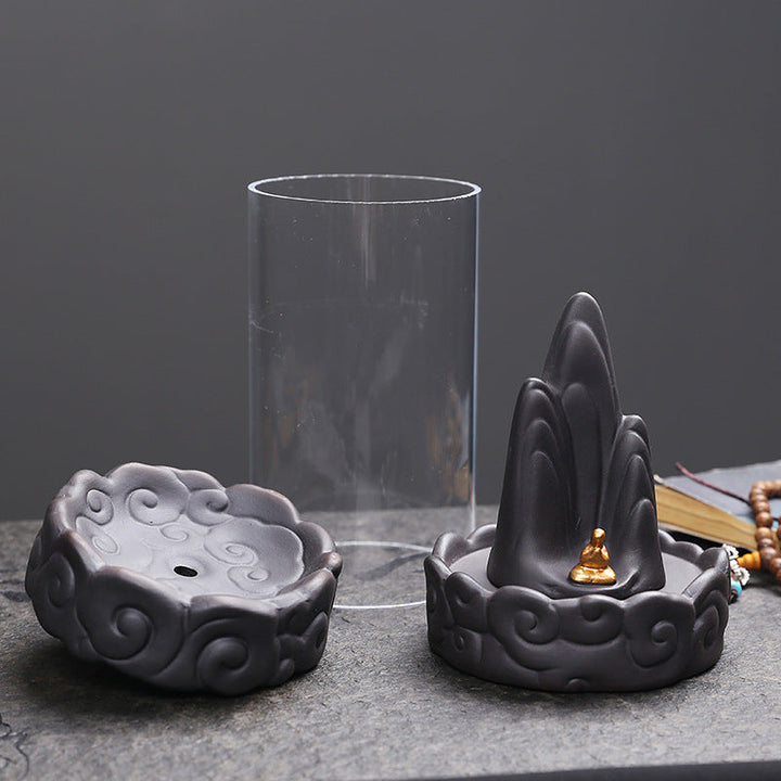 Backflow Incense Burner for Mountain Mist Ambience