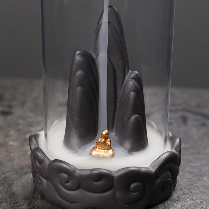 Backflow Incense Burner for Mountain Mist Ambience
