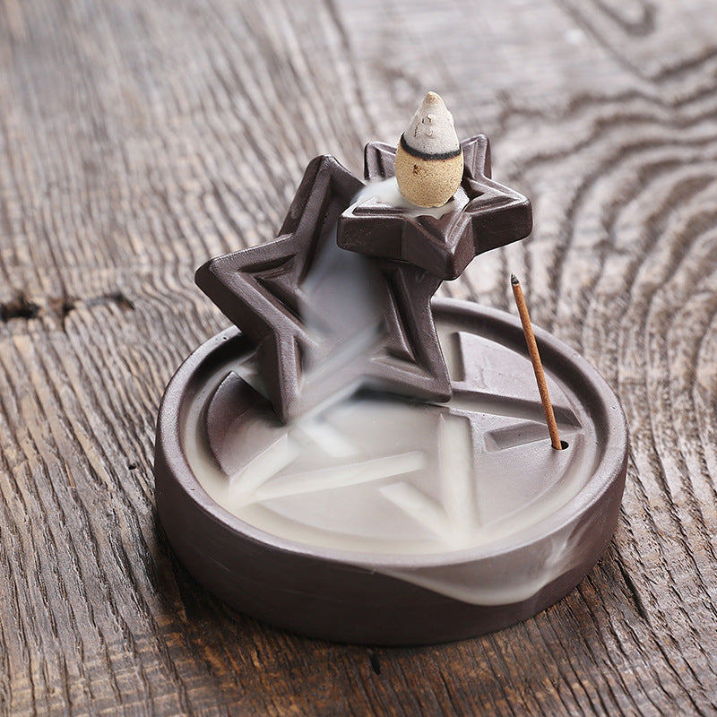 Backflow Incense Burner for Cascading Smoke Decor