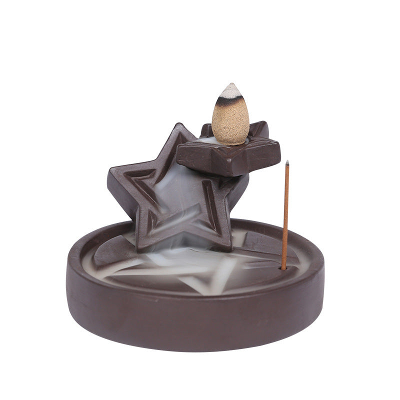 Backflow Incense Burner for Cascading Smoke Decor