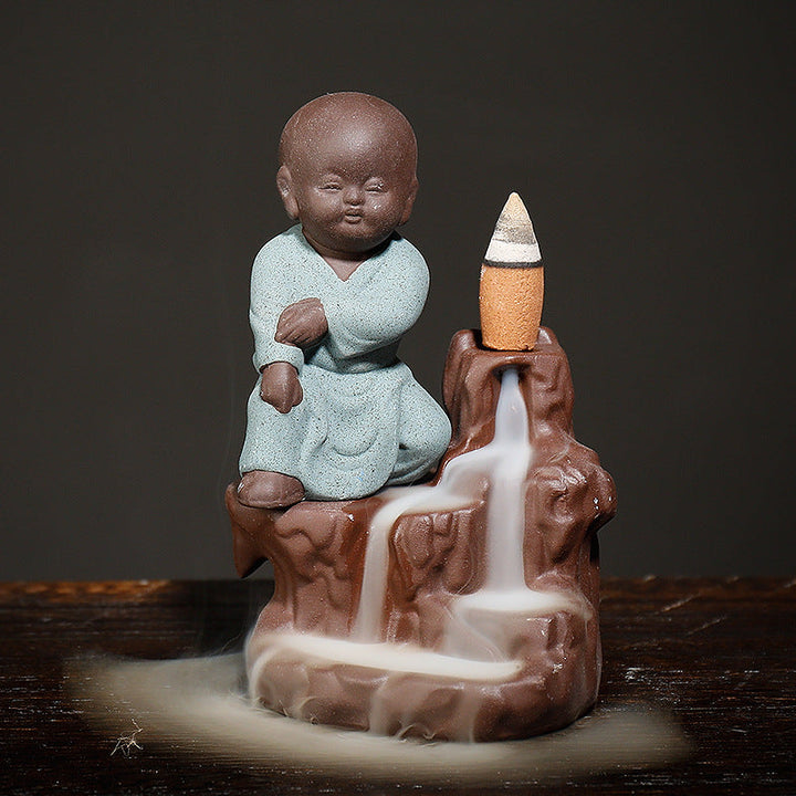 Backflow Incense Burner for a Waterfall-Like Smoke