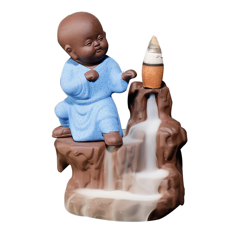 Backflow Incense Burner for a Waterfall-Like Smoke