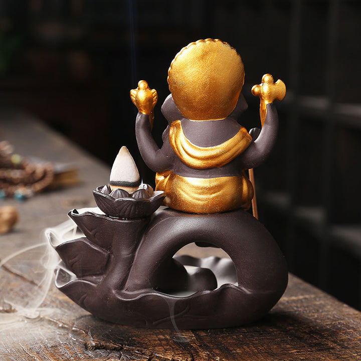 Backflow Incense Burner With Waterfall Smoke Display
