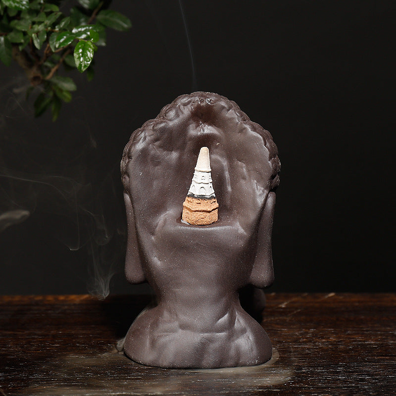 Buddha Backflow Incense Burner for Serene Home Decor