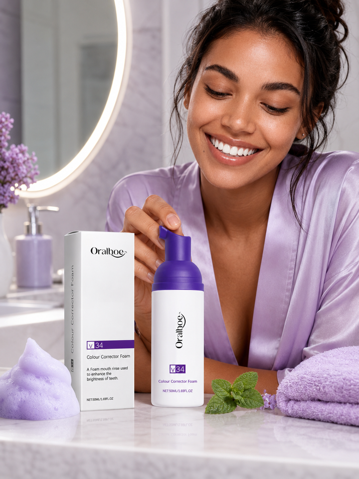 Purple Teeth Whitening Mousse – Colour Correct to Reveal