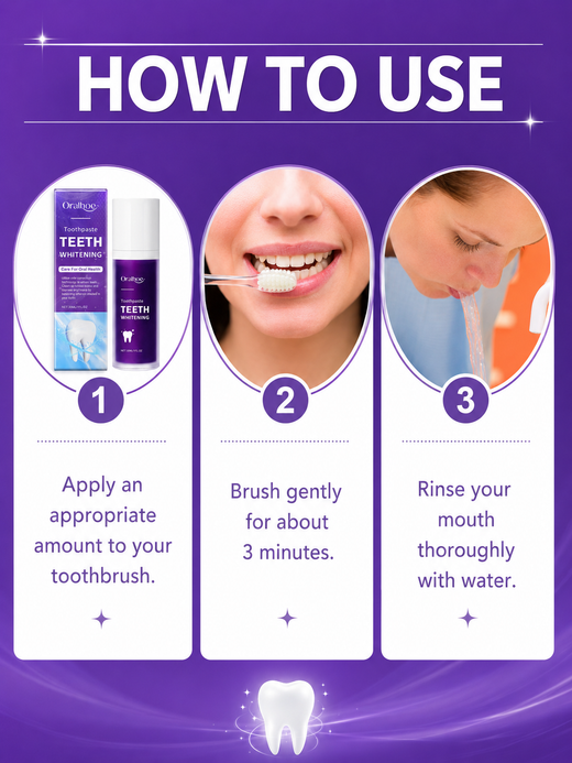 Purple Toothpaste — Whitens Teeth & Removes Hidden Stains