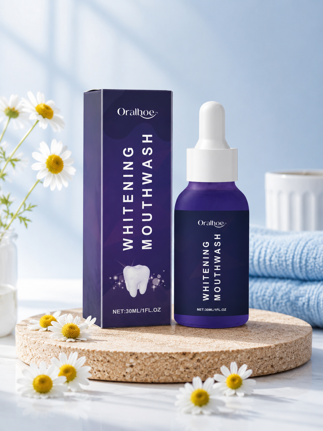Purple Whitening Mouthwash — Gentle Peroxide-Free Rinse