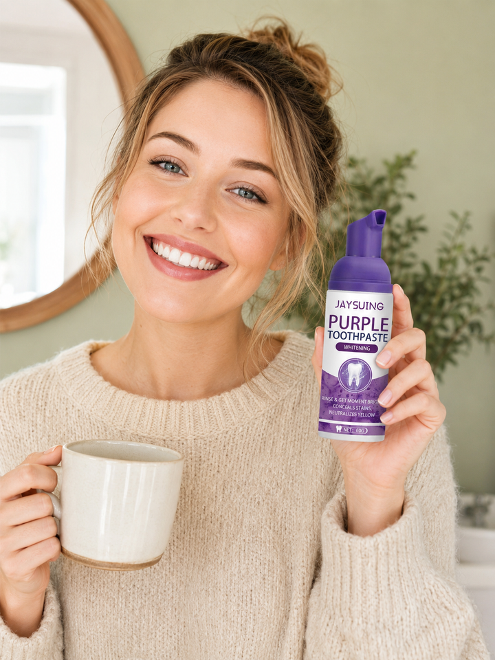 Purple Whitening Toothpaste – Conceals Stains, Brightens