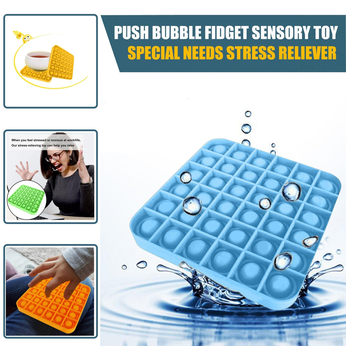 Push Pop Fidget Toy for Portable Sensory Stress Relief