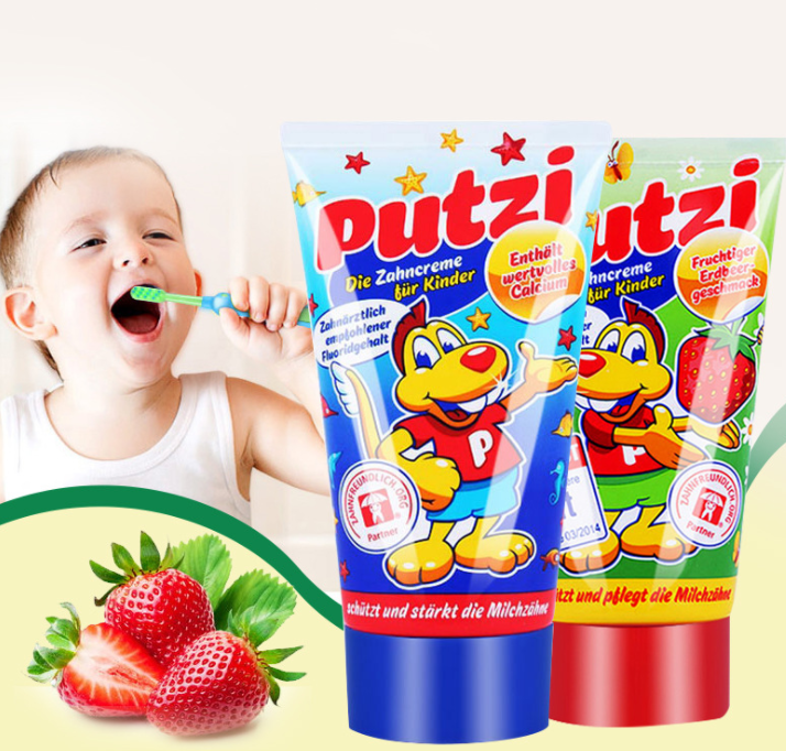 Children's Strawberry Toothpaste for Milk Teeth Care