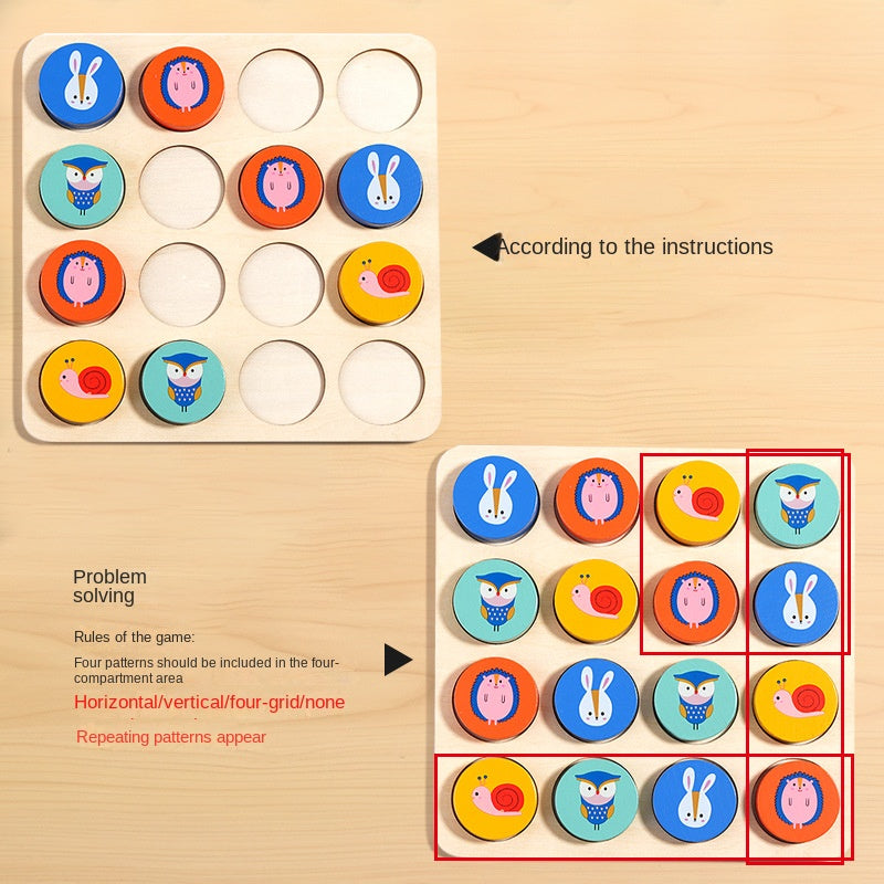 Wooden Preschool Sudoku Puzzle for Early Logic Skills