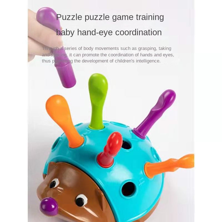 Hedgehog Peg Puzzle Toy for Fine Motor Skill Practice