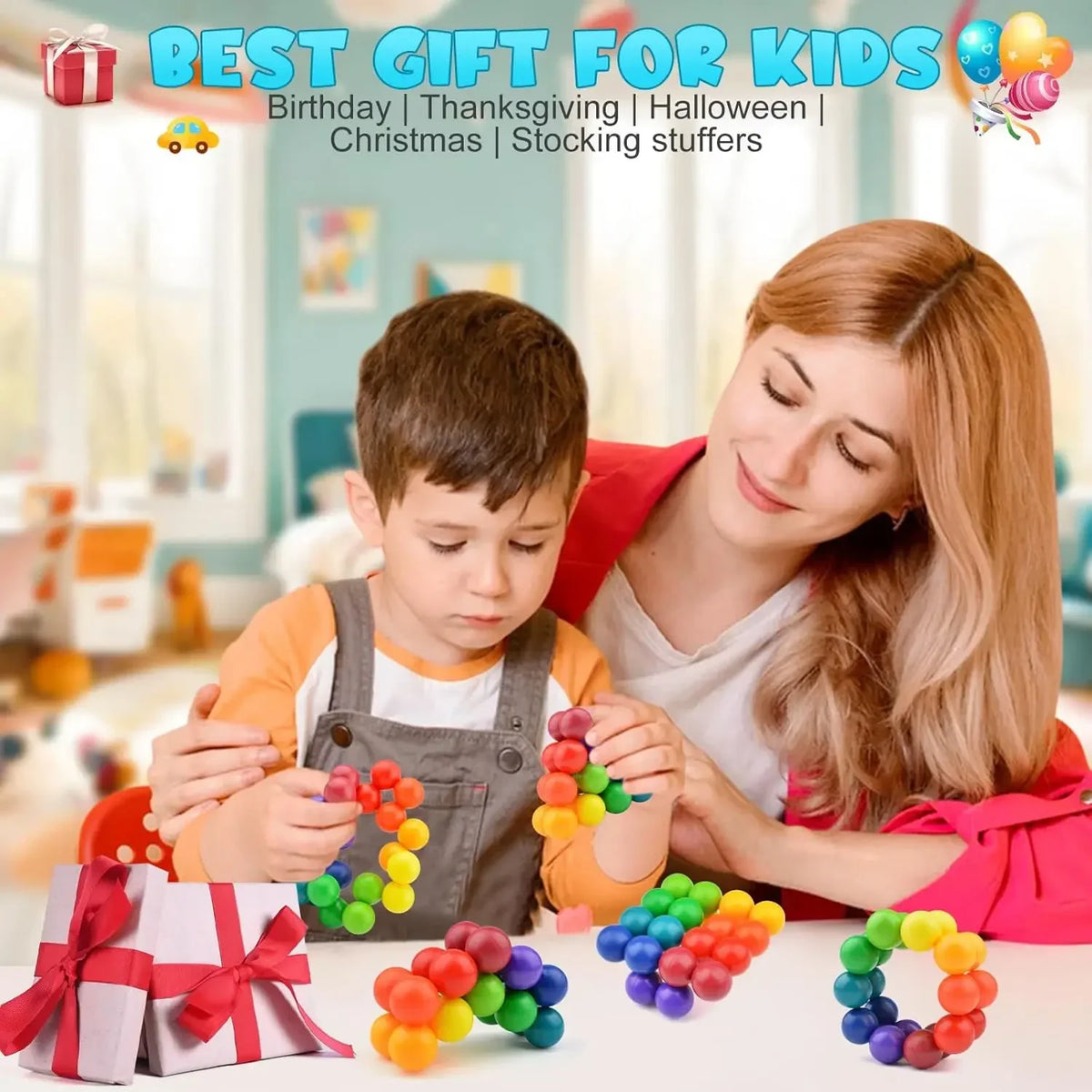 3D Puzzle Bead Ball for Screen-Free Creative Kids' Play