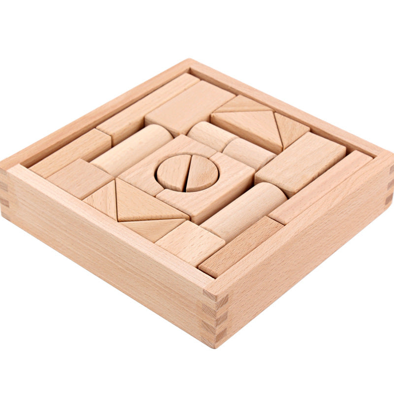 Wooden Building Blocks for Creative Castle Building