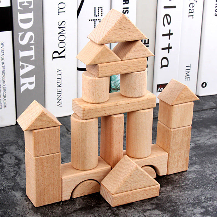 Wooden Building Blocks for Creative Castle Building