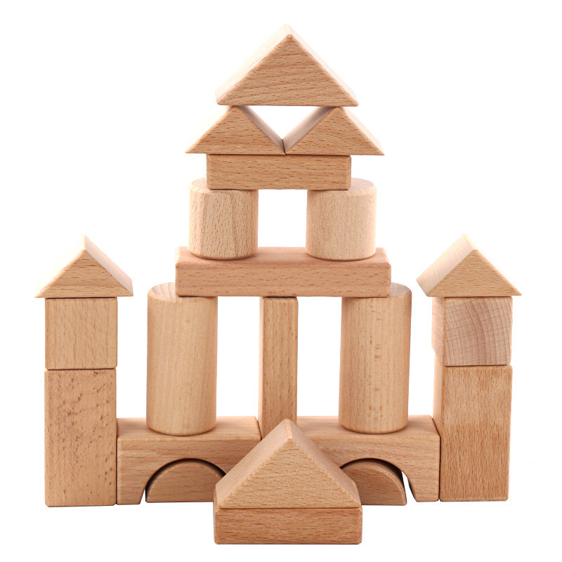 Wooden Building Blocks for Creative Castle Building