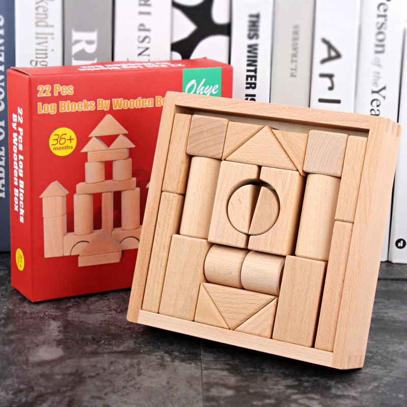 Wooden Building Blocks for Creative Castle Building