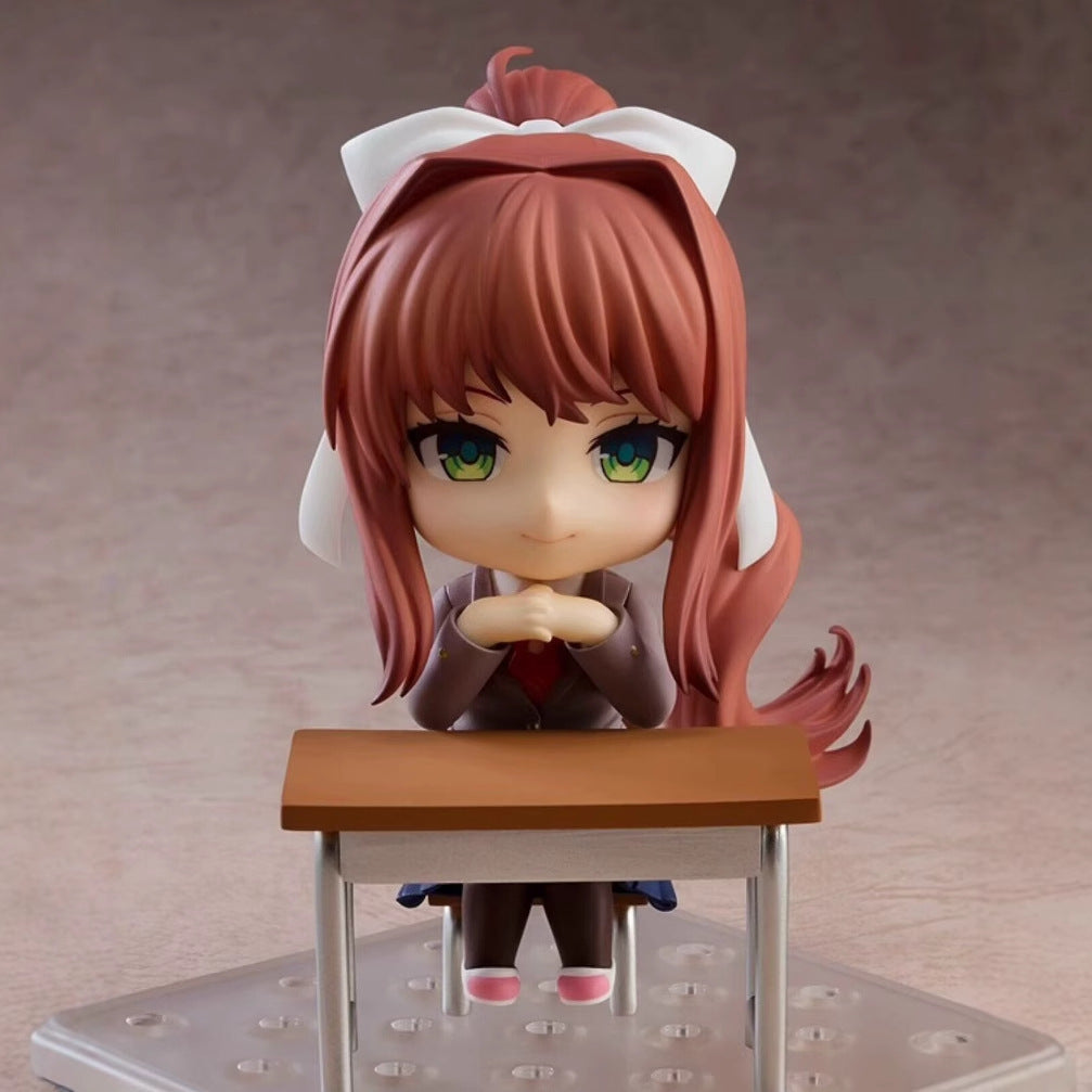 Monica Anime Figure with Face-Changing Classroom Scene