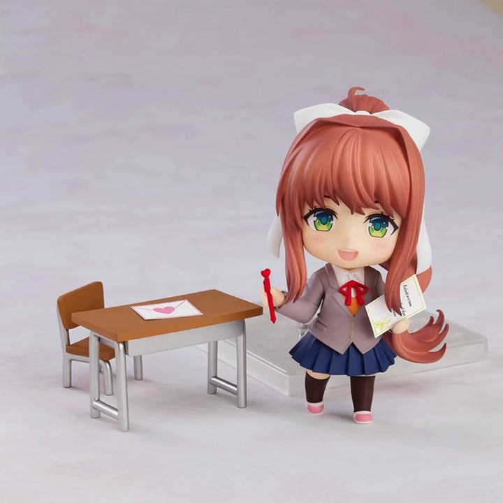Monica Anime Figure with Face-Changing Classroom Scene