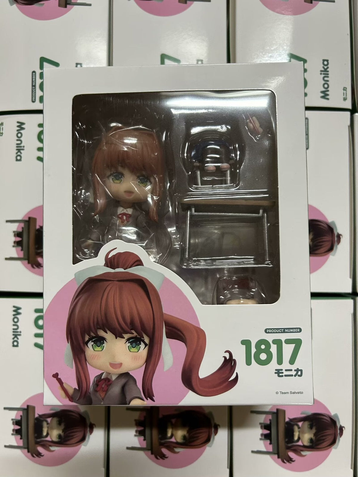 Monica Anime Figure with Face-Changing Classroom Scene