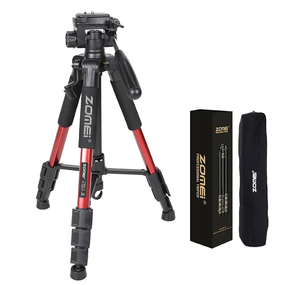Aluminum Camera Tripod with Pan Head for DSLR Travel