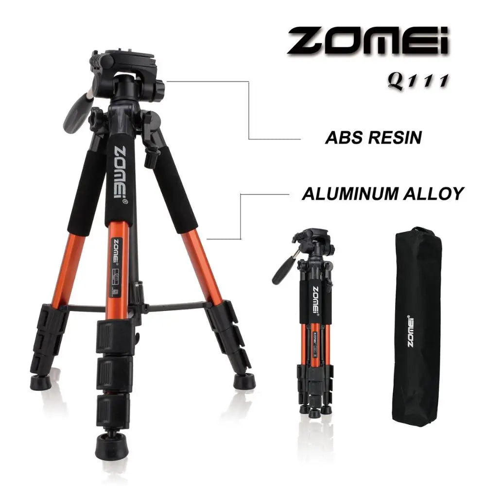 Aluminum Camera Tripod with Pan Head for DSLR Travel