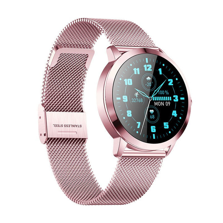 Rose Gold Smart Watch with Heart Rate & Step Tracker