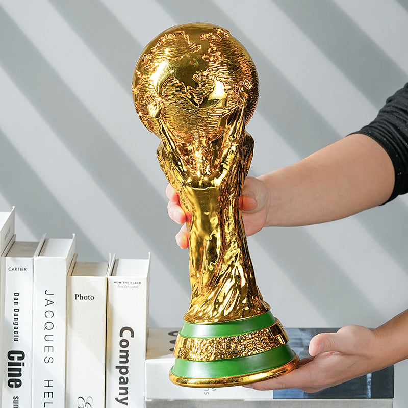 World Cup Trophy Ornament – Gold Football Fan Decor