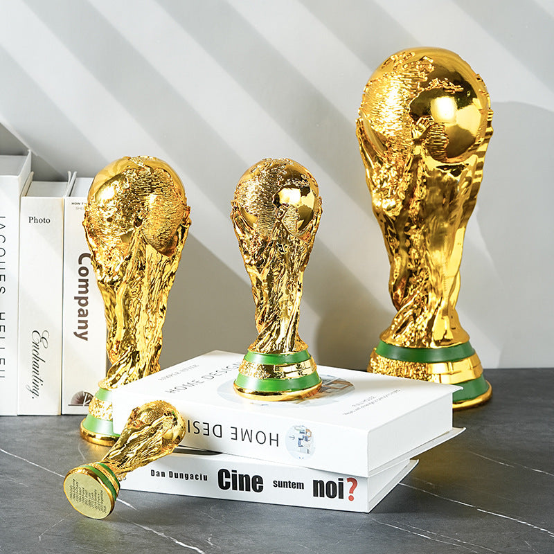 World Cup Trophy Ornament – Gold Football Fan Decor