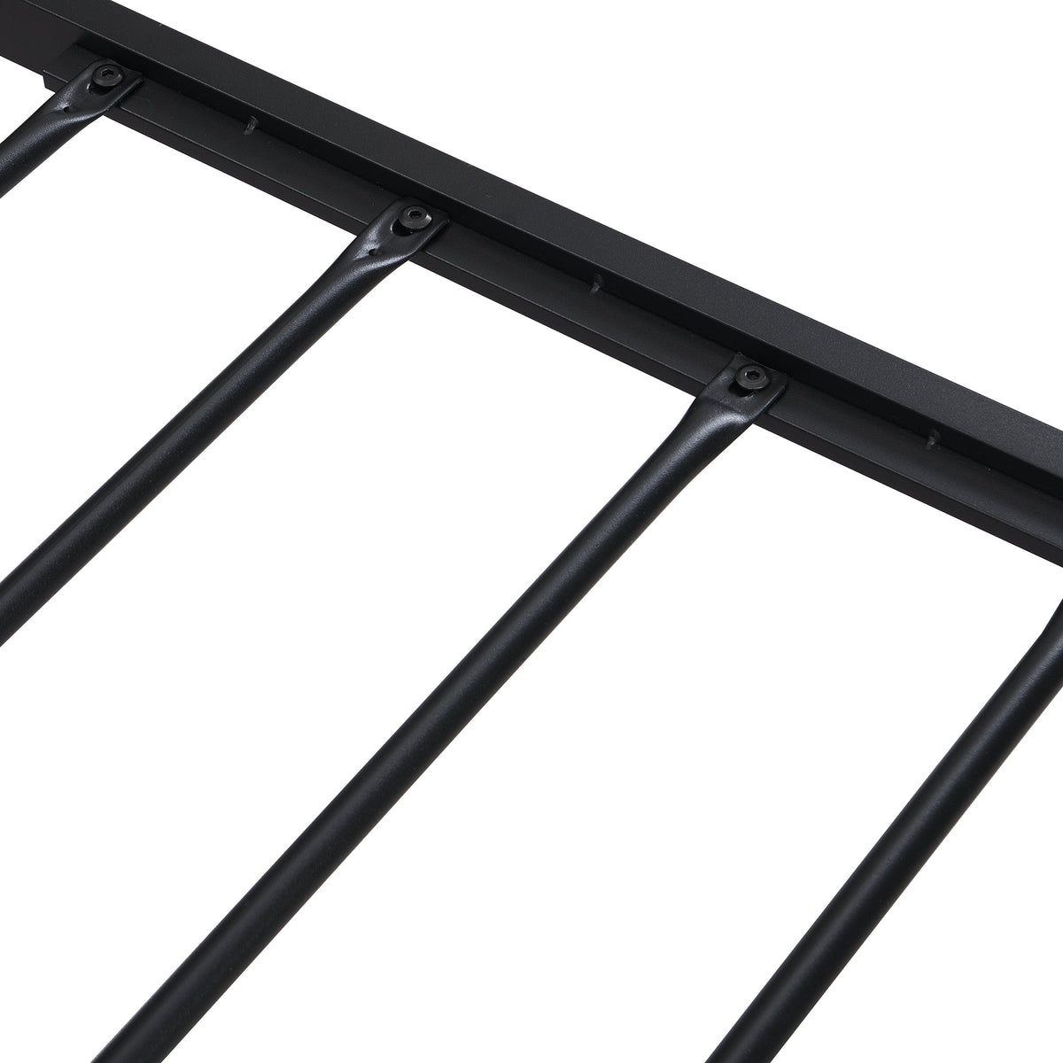 Queen Metal Platform Bed Frame with Headboard Shelf and USB