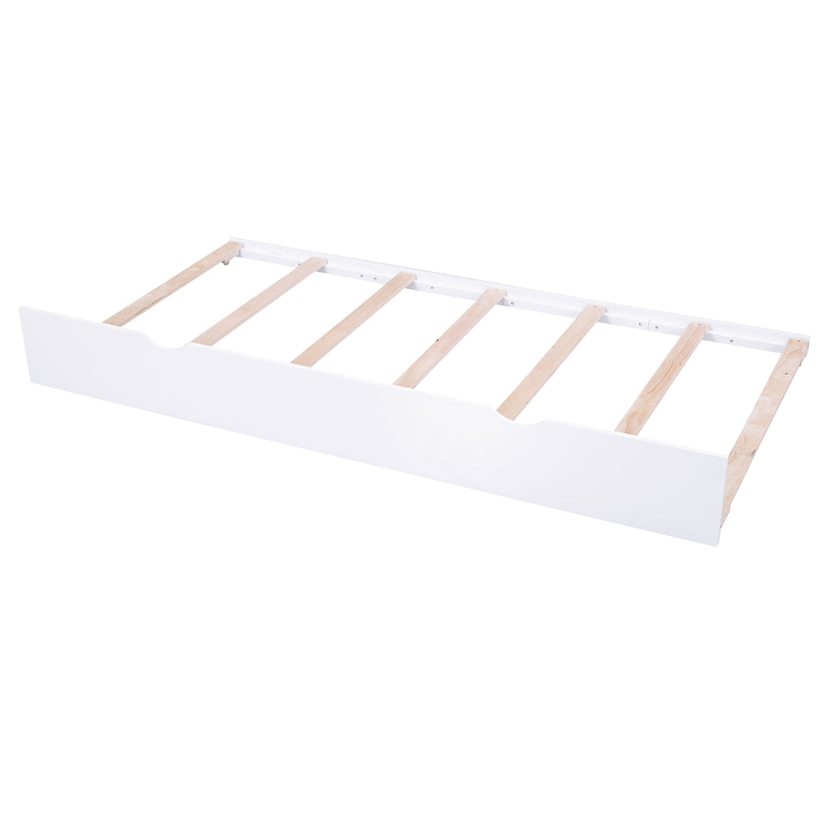 Queen Storage Bed with Twin XL Trundle & Bookshelves