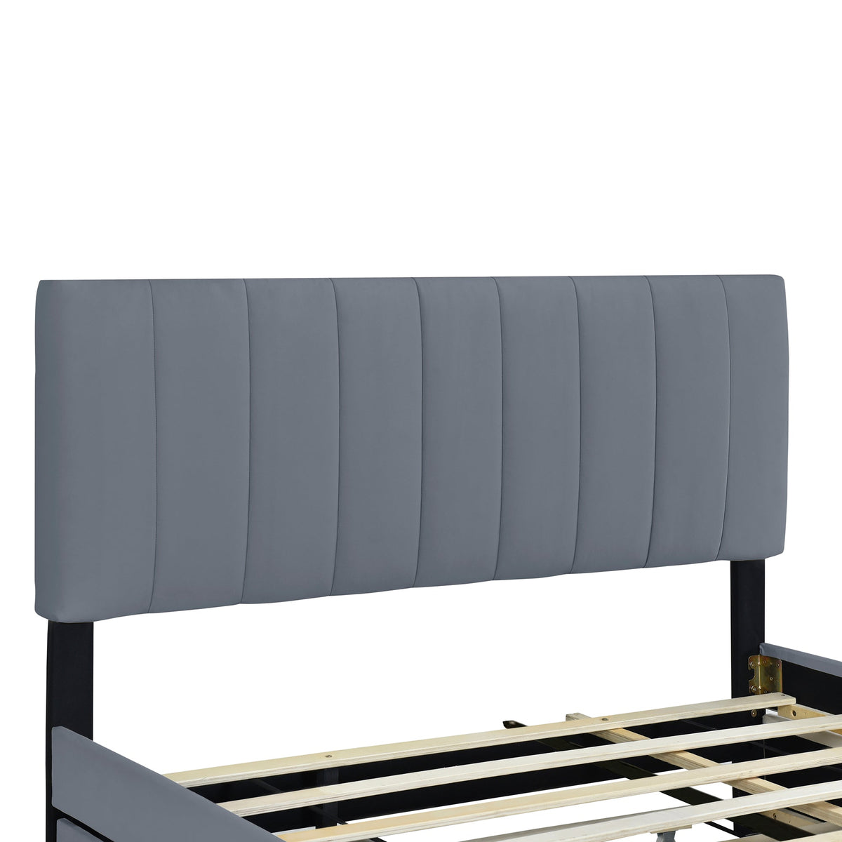 Queen Platform Bed with Drawers and Twin XL Trundle