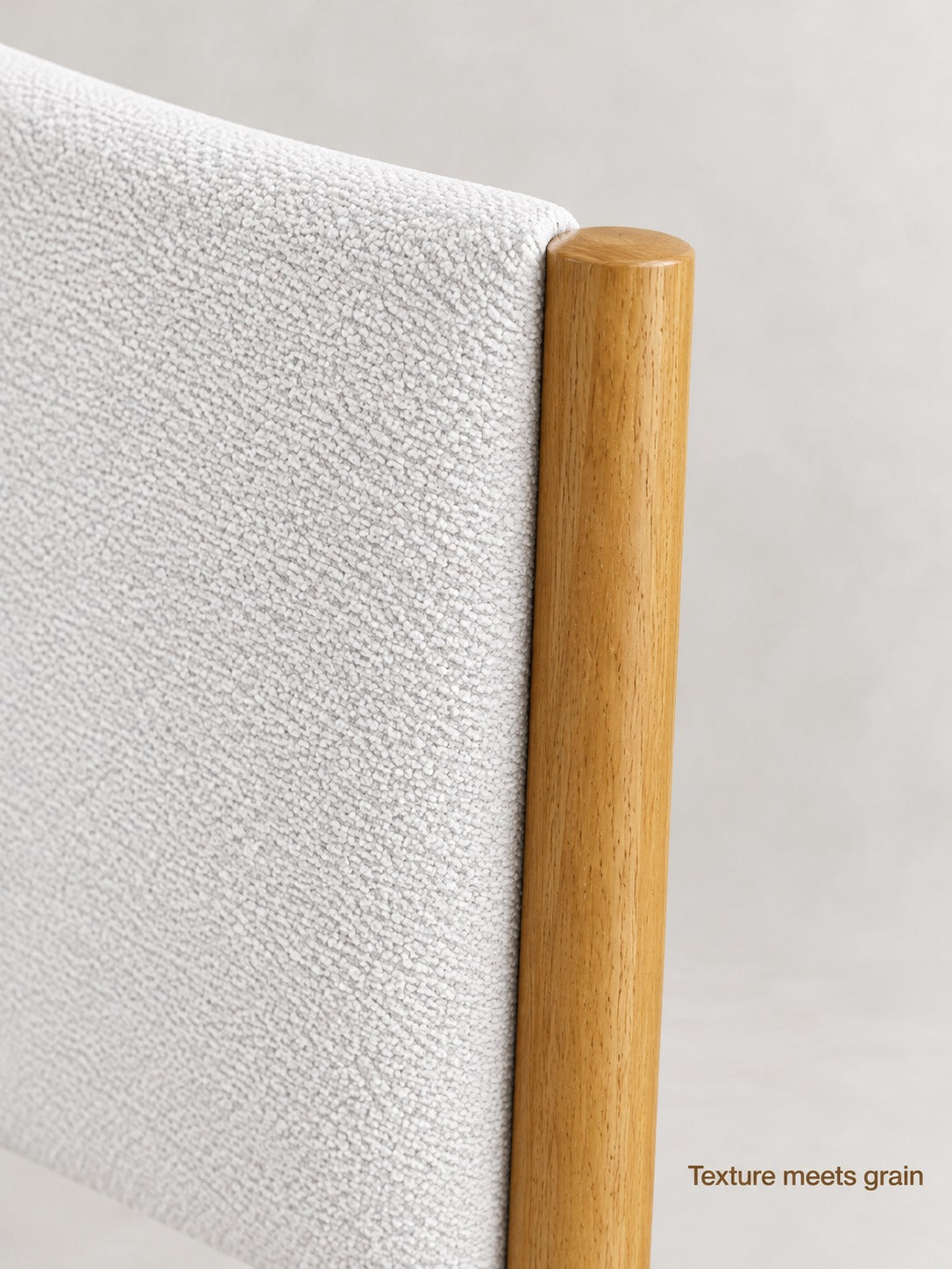 Queen Solid Wood Bed with Upholstered Curved Headboard