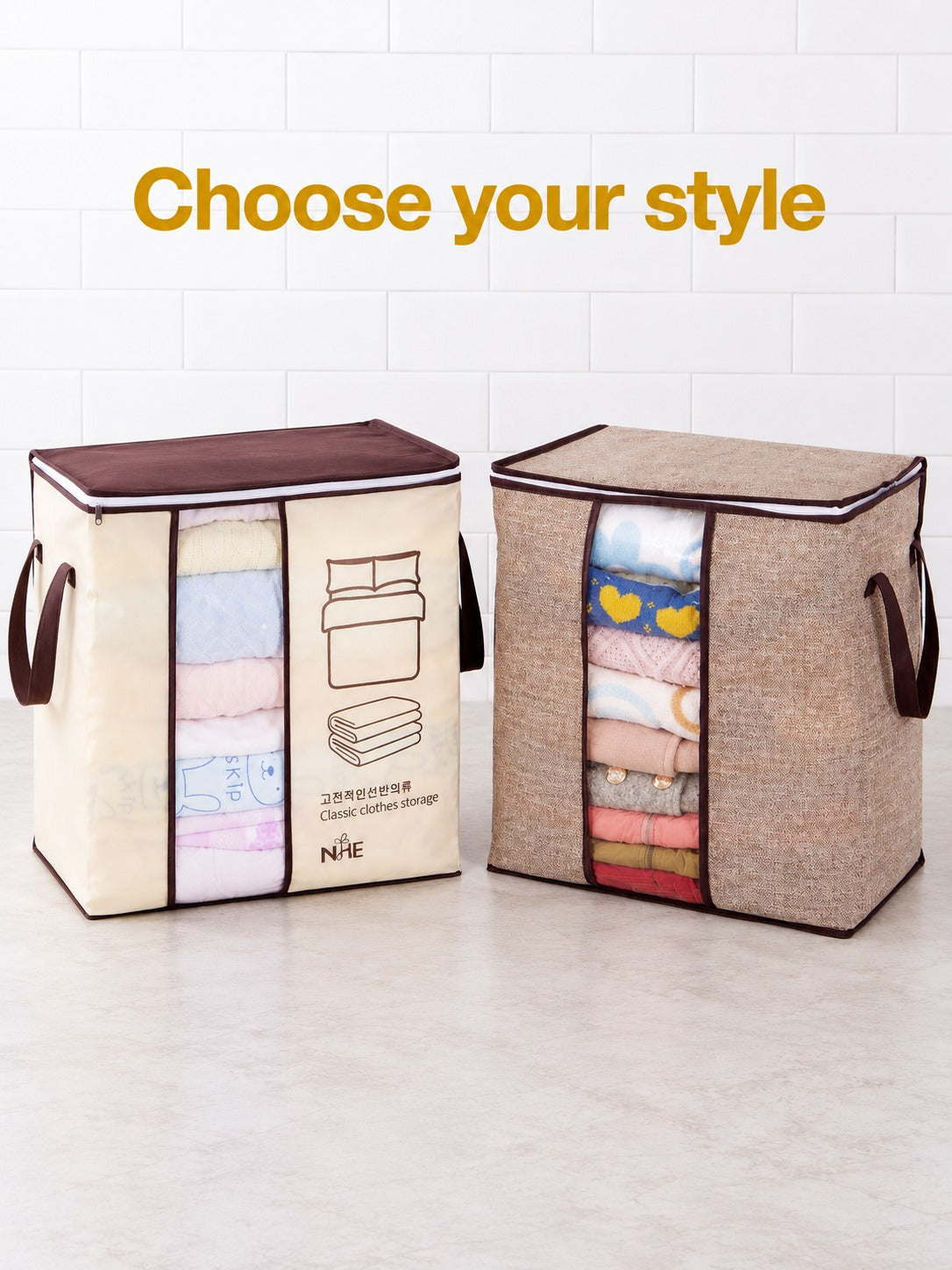 Quilt Storage Bag with Zipper and Clear Window