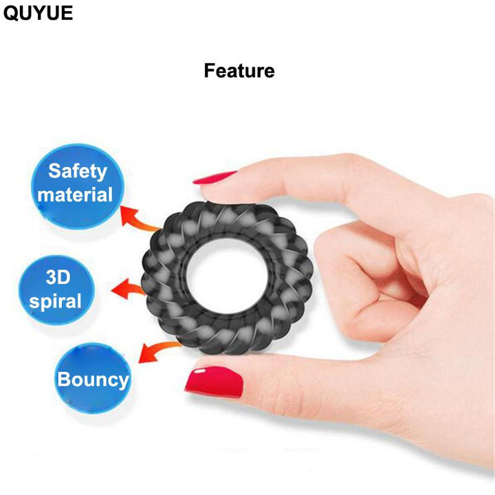 TPE Cock Ring for Ejaculation Delay and Textured Stimulation