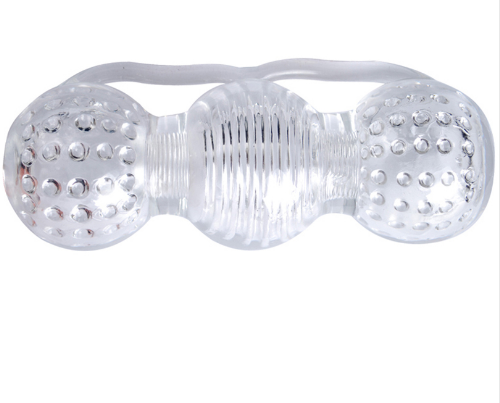 Transparent Silicone Male Stroker Sleeve for Textured Relief
