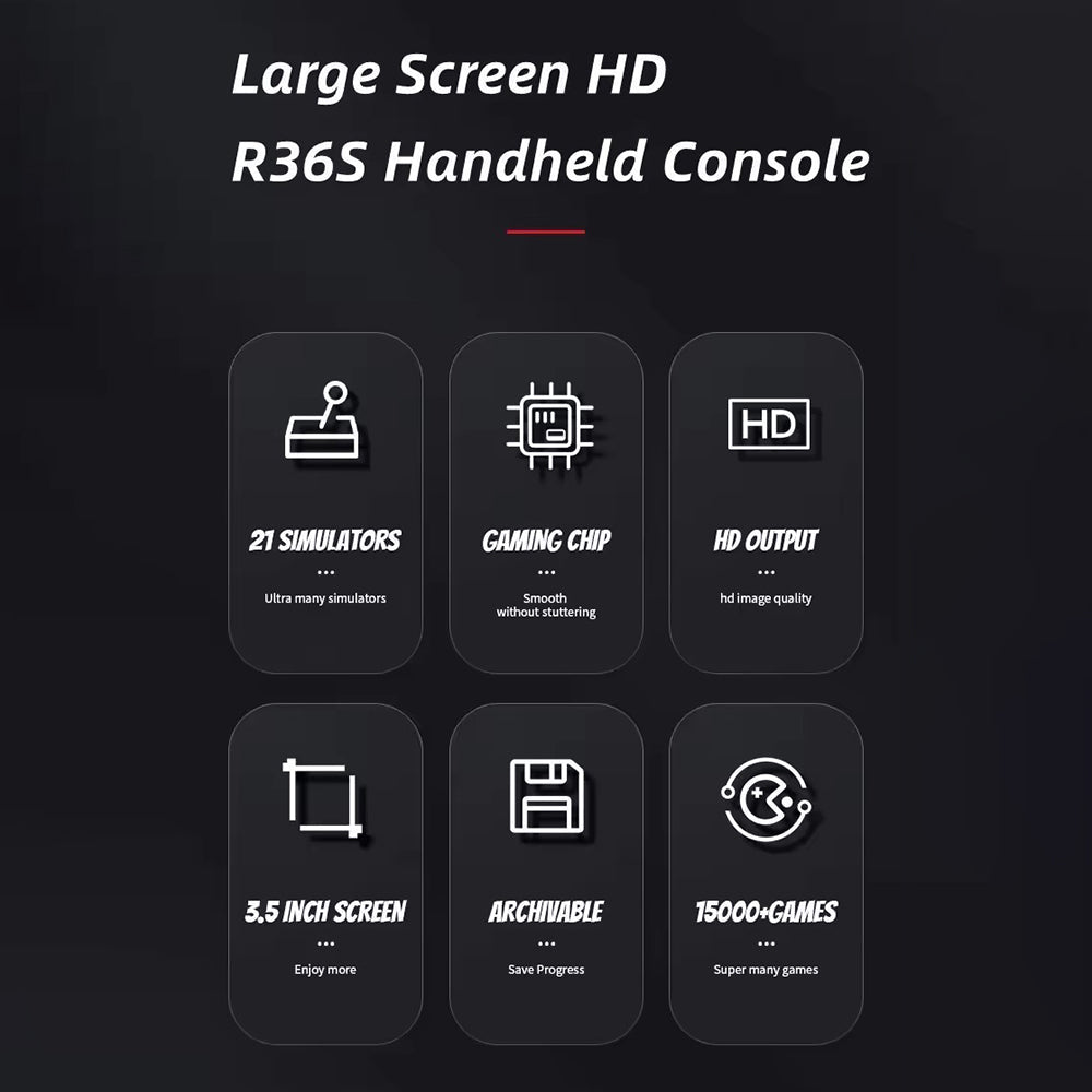 Retro Handheld Game Console with 21 Emulators & HD Screen