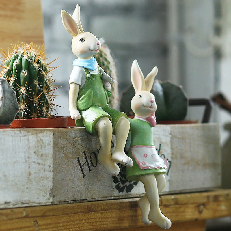 Rabbit Pot Decorations for Whimsical Garden Display