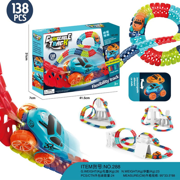 Flexible Track Toy Car Set for Creative STEM Playtime