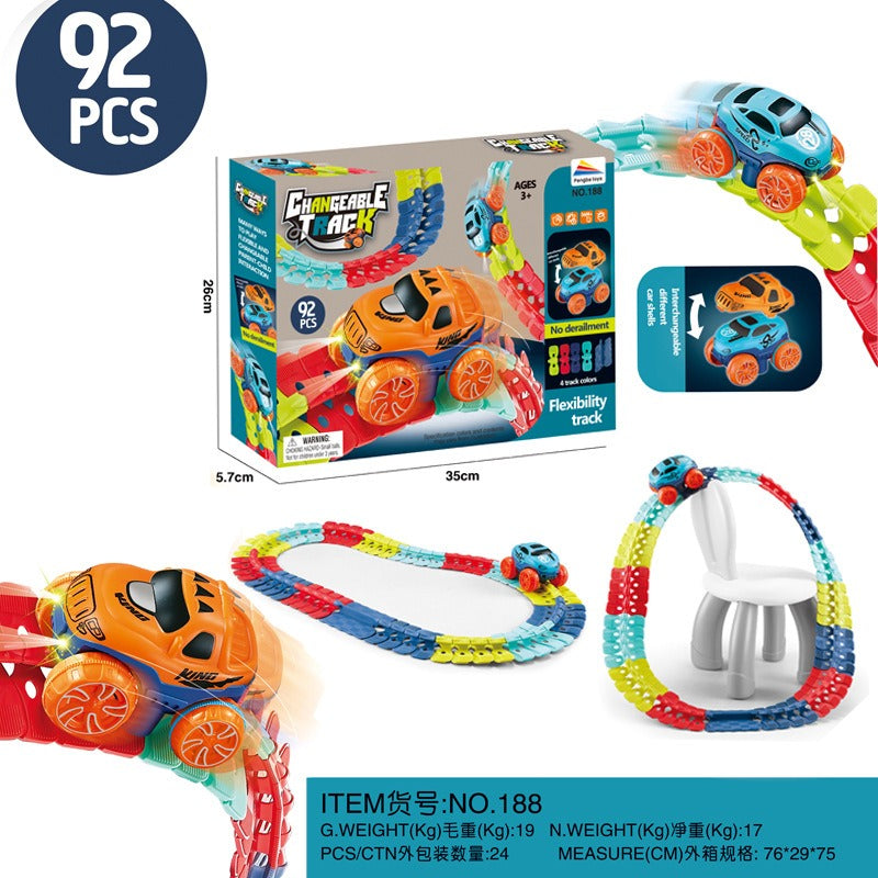 Flexible Track Toy Car Set for Creative STEM Playtime