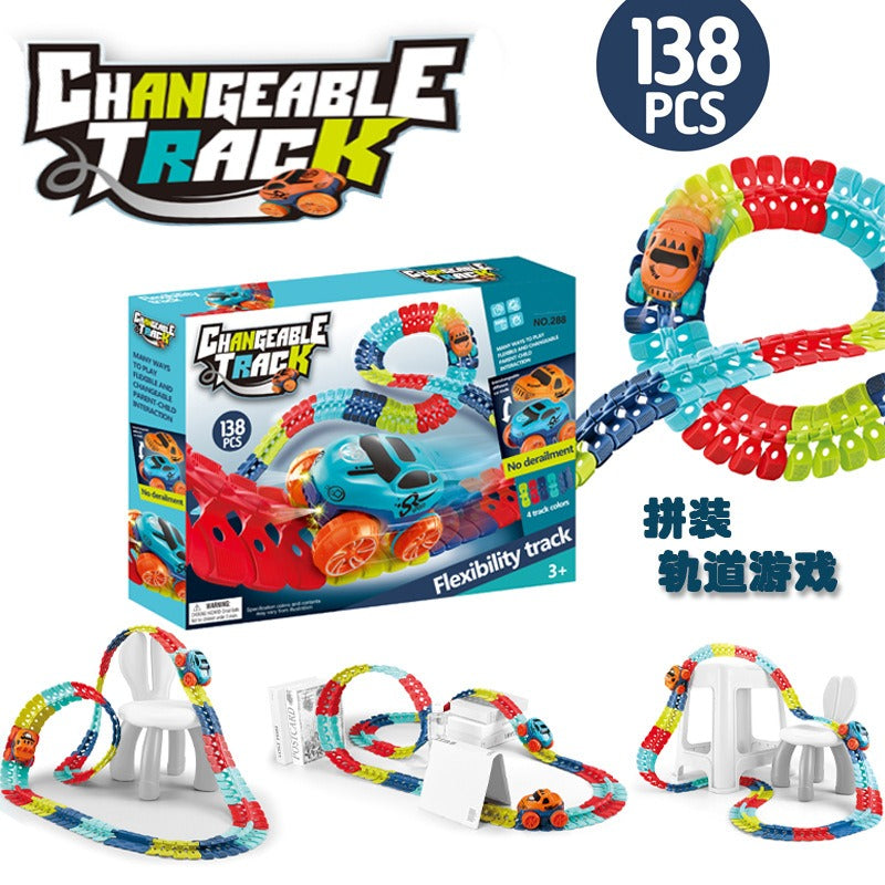 Flexible Track Toy Car Set for Creative STEM Playtime