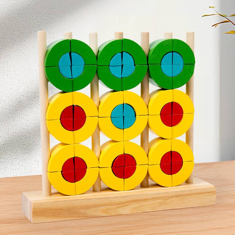 Wooden Building Blocks Set for Creative Shape Learning