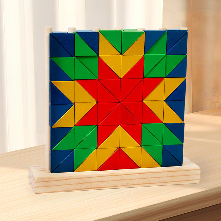 Wooden Building Blocks Set for Creative Shape Learning