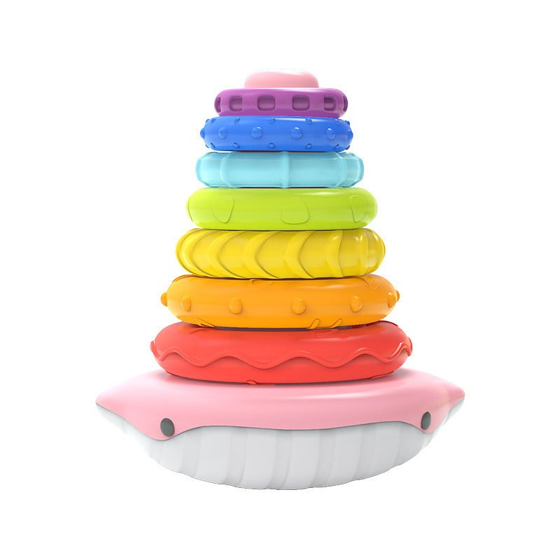 Folding Rainbow Baby Stacking Toy for Sensory Play