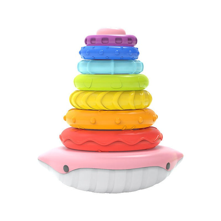 Folding Rainbow Baby Stacking Toy for Sensory Play